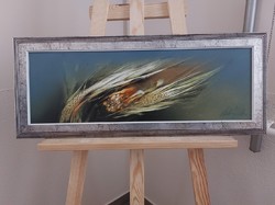 (K) Ludvig Zoltán painting 67x27 cm with frame