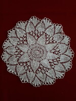 Round knitted lace tablecloth