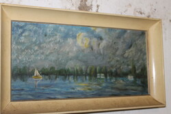 Antique Balaton painting 690