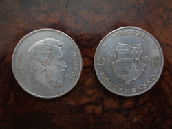 2 pieces of 1947 silver 5 HUF