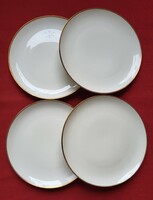 4 Eschenbach bavaria German porcelain plates small plates with pastry gold edge