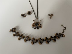 Hannu Ikonen designer réz bronz nyaklánc medál karkötő gyűrű fülbevaló jelzett