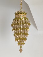 Gyönyörű hatalmas fűzött gyöngy dísz amerikai szuvenír a 60 as évekből