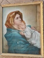 Kerényi Madonna with baby Jesus - watercolor holy picture