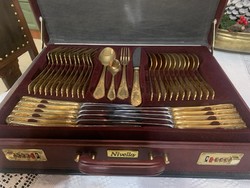 Gold-plated 12-person cutlery set