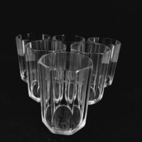 Old square, thick-walled glasses, 6 in one