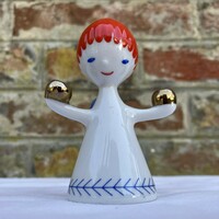 Hollóházi piros hajú angyal - angyalka porcelán figura Ősz Szabó Antónia