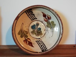 Rare Transylvanian floral wall plate, wall decoration, Banská Bystrica