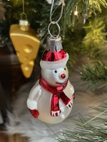 Christmas tree decoration - Czech nostalgia snowman /glass/