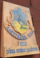 Abátfalva 1753 1972 doge György memorial tour - wooden plaque