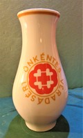 Memorial vase: pewter for donating blood/ lowland porcelain, 20 - 10 cm /.