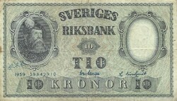 10 Kronor crown 1959 Sweden 1.