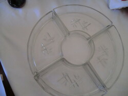 Set of cut glass bowls 4 quarter pieces for salad and cake serving table 12-23 cm - 1 pc