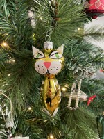 Christmas tree decoration - Czech nostalgia cat /glass/
