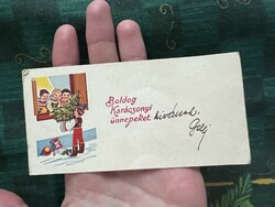 Old Christmas card greeting card