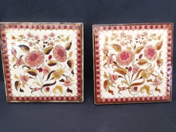 2 pcs of rare Zsolnay decorative tiles with Persian decoration