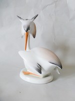 Aquincumi rare art deco bird, egret
