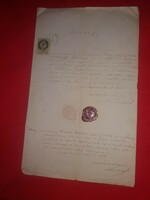Antique 1872 Oradea Bálint celláth lawyer's wax seal countersigned, stamped