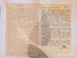 György Dettár's handwritten letter, manuscripts