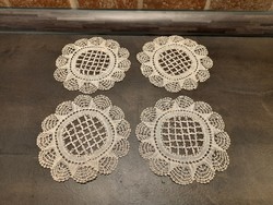 Old lace tablecloth 4 pieces in one