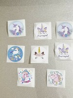 Pack of 8 unicorn stickers