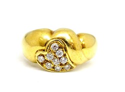 Stoned gold ring (zal-au121090)