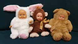 Anne Geddes bunny, teddy bear + a small monkey for sale together