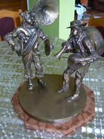 JÓZSA LAJOS "ZENEBOHÓCOK" (40X41 cm) DÍJNYERTES BRONZ SZOBOR, KISPLASZTIKA (21 kg)