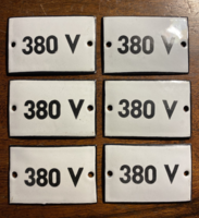 6 pcs 380 v - convex enamel board (enamel board)