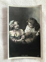 Antique, old postcard with long address - 1904 -7.