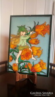 Glass picture jingle fairy tale character