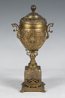 Gilded bronze, egg-shaped tray with lid