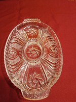 Polished glass serving plate