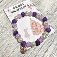 Angel bracelet for Christmas - purple