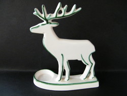 Gmundner green deer candleholder ceramic sculpture