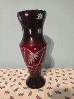 28 cm magas kristály váza