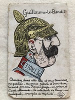 Antik grafikus I. világháborús katonai propaganda képeslap                               -8.