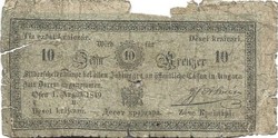 10 Kreuzer krajcár krajcár 1849 apple bank