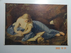 Old antique painting postcard: Penitent Magdalene (clear postage)