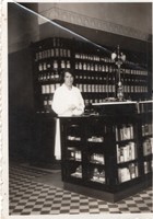 2 pharmacy interior photos 6/9 approx. 1940