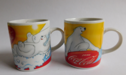 Coca cola polar bear coffee cups 2003 - 2 pieces