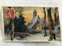 Antik, régi Karácsonyi képeslap                             -7.