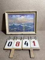 Ciril betűs szignóval olaj, vászon festmény,  45 x 37 cm-es nagyságú. 0841