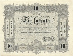 10 Forint 1848 Kossuth banknote in beautiful condition. 1.