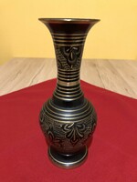 Fire enamelled vase