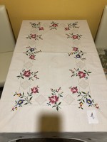 Old cross stitch tablecloth