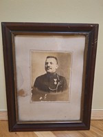 Old military photo in a frame