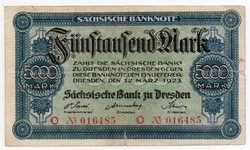 Germany Saxon 5000 Deutsche Mark, 1923