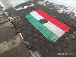 Guaranteed original 1956 Hungarian flag