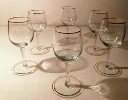 Retro wine glass set with push button